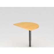 Extension de bureau demi-cercle R-60x80cm-Hêtre-Graphite