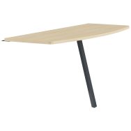 Extension galbée Gary pour relier 2 bureaux 160 cm MBA