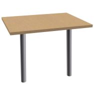 Extension rectangulaire 60x80 cm Hêtre/alu