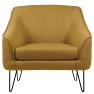 Fauteuil AYA tissu chiné non feu M1 pied métal GGI