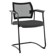 Fauteuil Amets pied luge dos résille assise tissu polyester - Sokoa