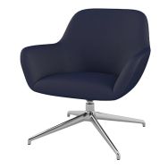 Fauteuil City dossier bas tissu Trévira M1 pied alu
