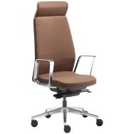 Fauteuil Eden têtière pied et accoudoir aluminium brosé tissu Sokoa