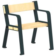 Fauteuil Forézien enfant robinier/acier - Tolerie Forezienne