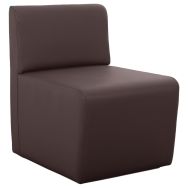 Fauteuil Leaf 1 place tissu simili cuir bronze