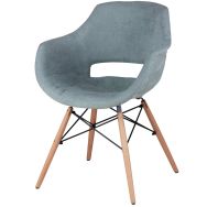 Lot de 4 fauteuils Nadine pieds bois naturel  Somcasa