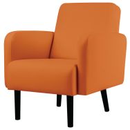 Fauteuil Lisoa pied noir enduit PVC Paperflow