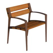 Fauteuil MINSK lattes bois/acier - marson 8028