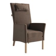 Fauteuil Manhattan dossier haut avec têtière tissu Aquaclean Daytona Mobitec