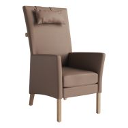 Fauteuil Manhattan dossier haut avec têtière tissu enduit vinyl Valencia Mobitec