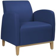 Fauteuil Marsan pied hêtre enduit PVC nuit