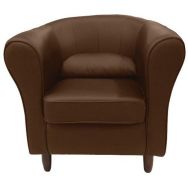 Fauteuil Marta tissu polyester coloris taupe