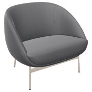 Fauteuil Mollen assise tissu enduit