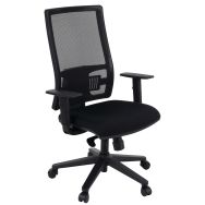 Fauteuil Office dossier résille assise tissu coloris noir