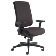 Fauteuil Oria pied noir accoudoirs dos assise noir