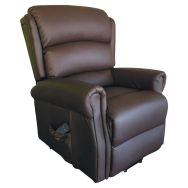 Fauteuil Renaissance 2 moteurs simili chocolat