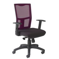 Fauteuil Ritz réglage lombaire accoudoir réglable dossier résille  Violine