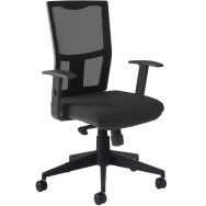 Fauteuil Ritz réglage lombaire accoudoirs réglables assise tissu coloris noir