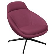 Fauteuil Scadio pivotant dos bas assise tissu polyester