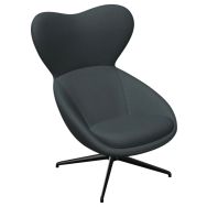 Fauteuil Scadio pivotant dos haut assise tissu polyester
