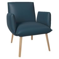 Fauteuil Soda avec accoudoirs et sans bouton tissu enduit vinyl Valencia Mobitec