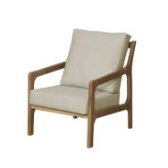 Fauteuil St Malo 2 places - assise dossier et piètement Iroko + coussin