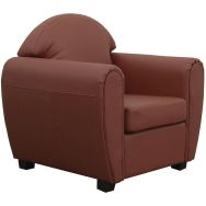 Fauteuil West enduit PVC non feu brun