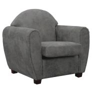Fauteuil West tissu polyester chiné anthracite