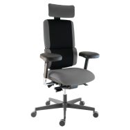 Fauteuil Wi-Max ERGO haut dossier + têtière Gris moyen