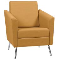 Fauteuil Wind pieds métal dossier haut Tissu polyester M1 Safran