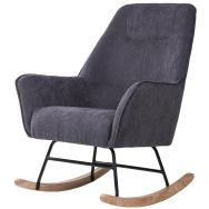 Fauteuil à bascule Copenhague gris foncé