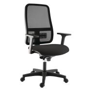 Fauteuil accoudoirs 3D Buz dos résille noire assise tissu M1