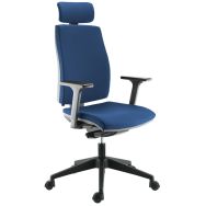 Fauteuil accoudoirs 3D Inoé + têtière X-Trévira Bleu