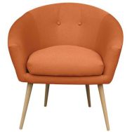 Fauteuil accueil en tissu Armand coloris Orange