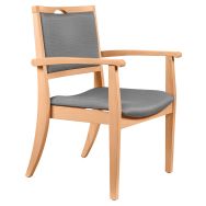 Fauteuil bridge bariatrique assise et dossier abaka - structure hêtre Sunset Creation