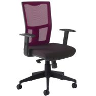 Fauteuil bureau Ritz accoudoirs réglables dossier résille coloris violine