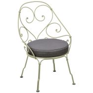 Fauteuil cabriolet 1900 coussin gris graphite Fermob