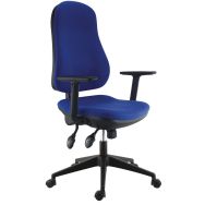 Fauteuil de bureau Frezio accoudoirs réglables coloris bleu