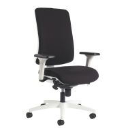 Fauteuil de bureau Oria pied blanc avec accoudoirs GGI