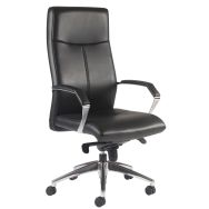 Fauteuil de direction CITY cuir noir