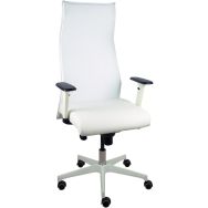 Fauteuil de direction Sahuco Blanco similicuir blanc