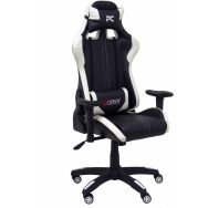 Fauteuil de gaming Paraiso similicuir noir/blanc