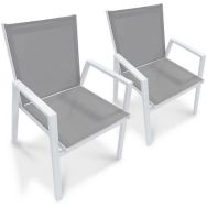 Fauteuil de jardin empilable Floride en lot - DCB GARDEN