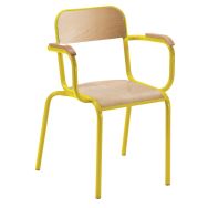 Fauteuil de maitre avec accoudoirs bois - Manutan Expert