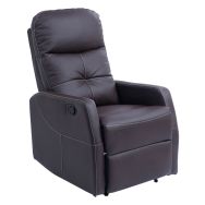 Fauteuil de relaxation Mercato simili-cuir chocolat