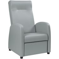 Fauteuil de relaxation Marsan pied hêtre enduit PVC pierre