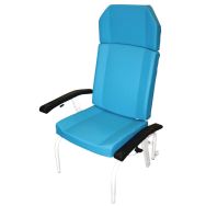 Fauteuil de repos Quiego 2500 dossier incliné bleu pétrole/époxy Blanc