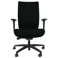 Fauteuil direction KIO tapissé Acc Reg Noir