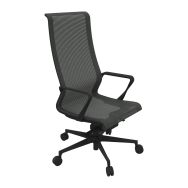 Fauteuil dossier haut Dynamina résille noir