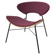 Fauteuil lounge Kanut assise tissu polyester